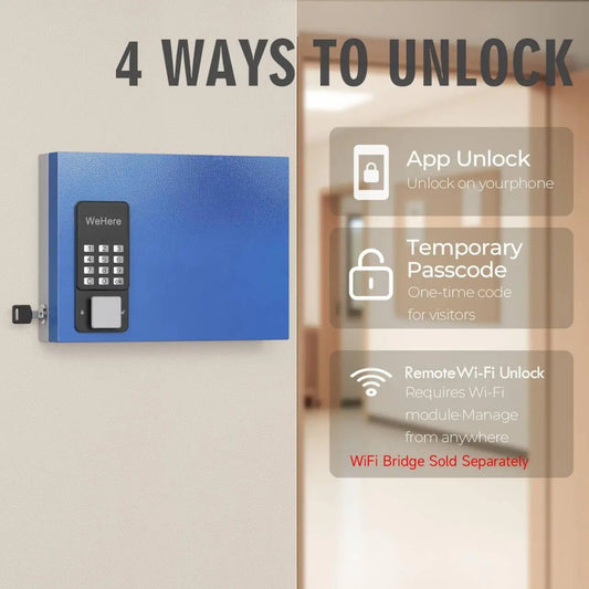 Wehere 16 Key Lock Box Wall Mount, Smart Key Cabinet with Key Tags, BlNot application
Well Made: The key box is 100% made of 0.6 mm cold rolled steel and the key hooks are made of plastic. The solid surface and construction can preventWeHereNovacartWeHere Smart Key Box