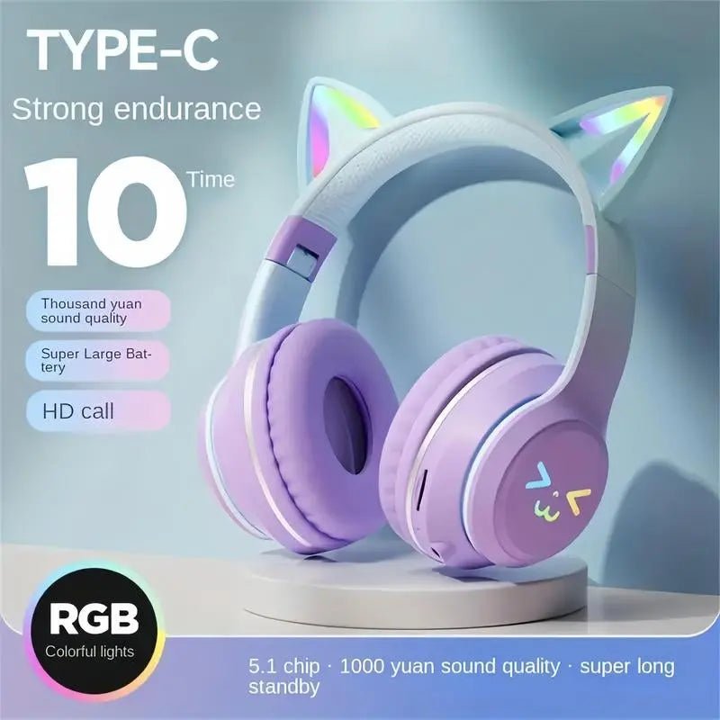 Wireless Headphones, Cat Ear Design Headphone with Built-In MicrophoneNovaCartNovacartWireless Headphones