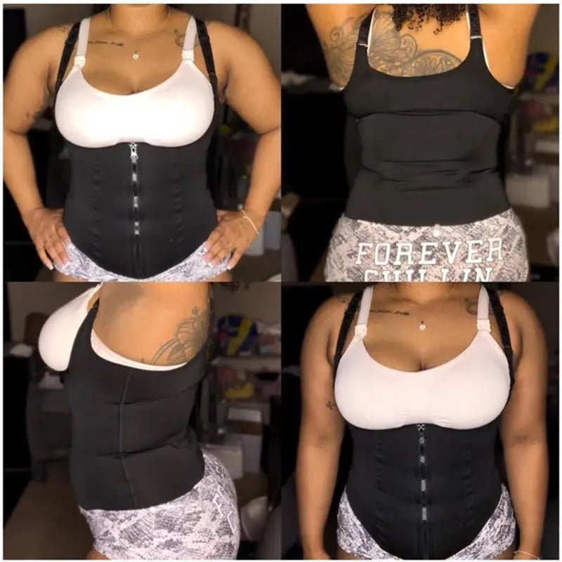 Women Corset Vest Waist Trainer Cincher Trimmer Sports Girdle with SteColour:Black/Nude
Size:S/M/L/XL/2XL
Farbic:Polyester90%;Spandex10%
Zipper / Hook &amp; Eye closure;
Suitable for Casual, Sports,Yoga,Running,Gym,Exercise
Hand wash rNovaCartNovacartWomen Corset Vest