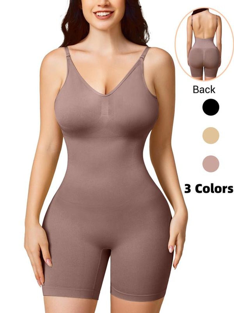 Women'S Backless Fajas Cami Shapewear Romper, Adjustable Strap Tummy Control Shapewear Bodysuit, Summer Shapewear Clothing, Highwaist Girdle - Novacart