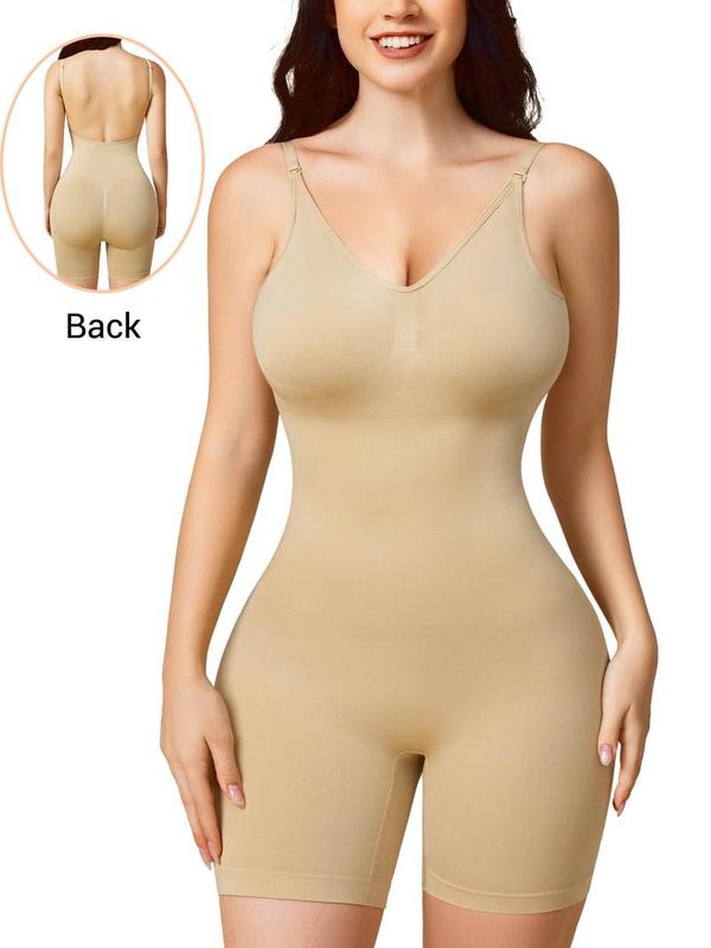 Women'S Backless Fajas Cami Shapewear Romper, Adjustable Strap Tummy Control Shapewear Bodysuit, Summer Shapewear Clothing, Highwaist Girdle - Novacart
