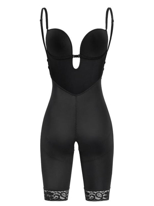 Women'S Contrast Lace Cut Out Shapewear Bodysuit, Adjustable Strap Criss Cross Cami Shapewear, Fajas Colombianas for Women, Shapewear Bodysuit, Tummy Control Shapewear, Shapewear Tummy Control, Waist Trainer Shaper - Novacart