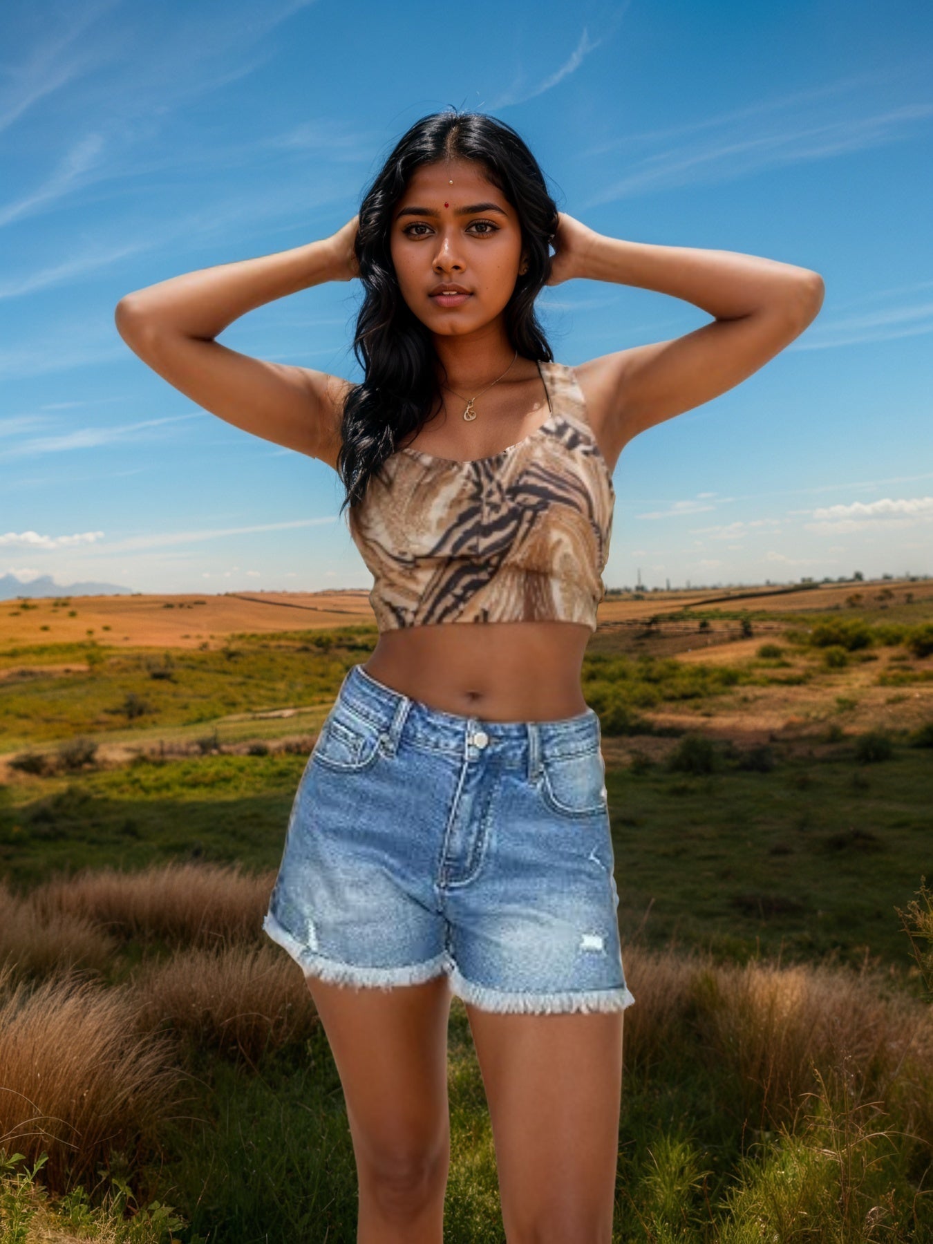 Women's Fashion Stretch Denim Shorts, Raw Edge Slit Design, Stretch Ripped Denim Shorts, Women's Denim Clothing - Novacart