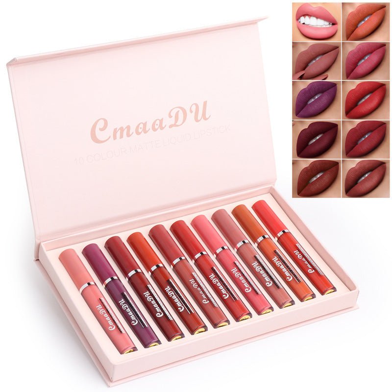 Women's Non - stick Cup Waterproof Matte Lipstick - Novacart