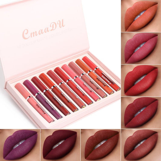 Women's Non - stick Cup Waterproof Matte Lipstick - Novacart