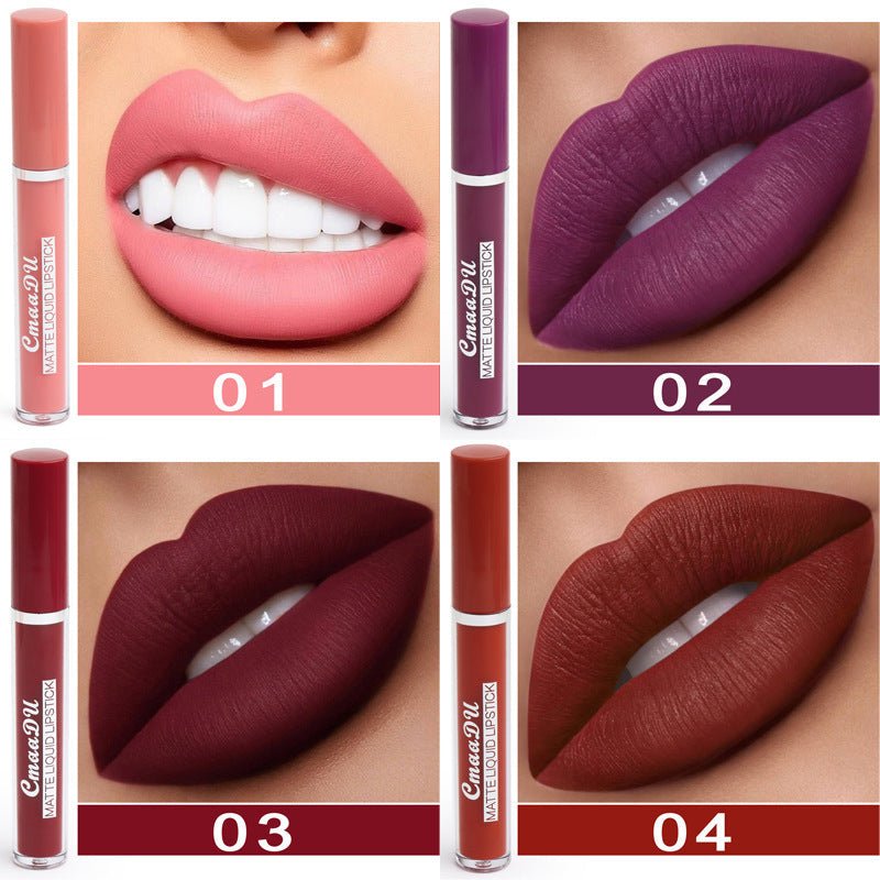 Women's Non - stick Cup Waterproof Matte Lipstick - Novacart