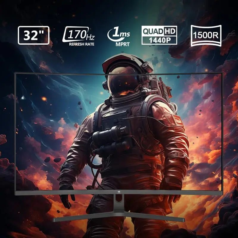 Z-EDGE 32 Inch QHD 170Hz Curved Gaming Monitor, 16:9 2K 2560X1440, 1MsExperience the ultimate in gaming and movie viewing with the Z-EDGE 32-inch QHD 170Hz Curved Gaming Monitor. This 2K 2560x1440 monitor delivers a stunning display wiNovaCartNovacartZ-EDGE 32 Inch QHD