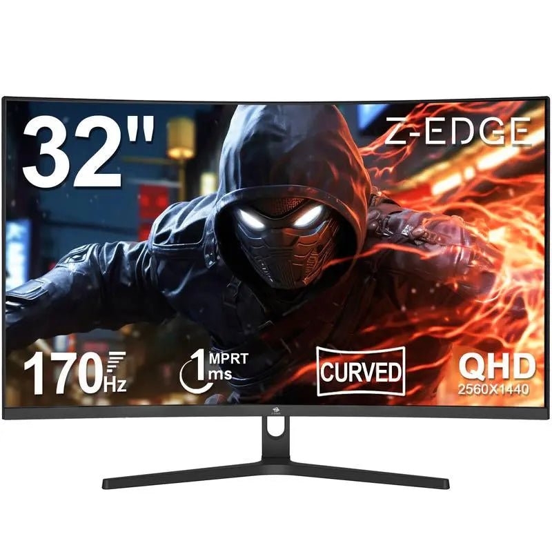 Z-EDGE 32 Inch QHD 170Hz Curved Gaming Monitor, 16:9 2K 2560X1440, 1MsExperience the ultimate in gaming and movie viewing with the Z-EDGE 32-inch QHD 170Hz Curved Gaming Monitor. This 2K 2560x1440 monitor delivers a stunning display wiNovaCartNovacartZ-EDGE 32 Inch QHD
