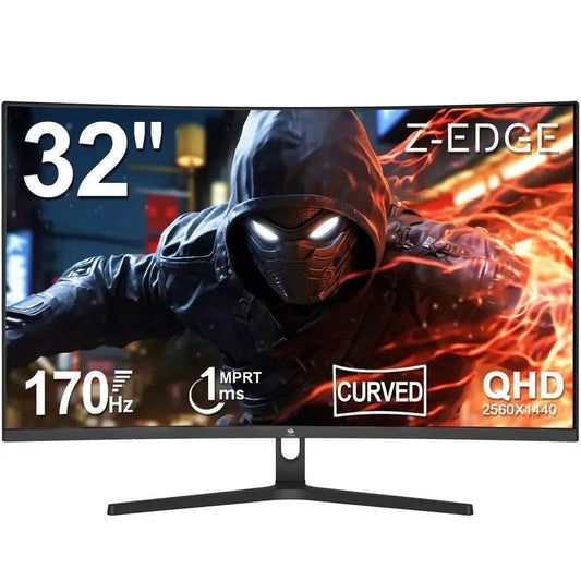 Z-EDGE 32 Inch QHD 170Hz Curved Gaming Monitor, 16:9 2K 2560X1440, 1MsExperience the ultimate in gaming and movie viewing with the Z-EDGE 32-inch QHD 170Hz Curved Gaming Monitor. This 2K 2560x1440 monitor delivers a stunning display wiNovaCartNovacartZ-EDGE 32 Inch QHD