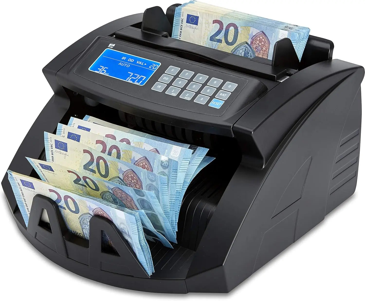 Zzap Bill Value Counter - Money Cash Currency Machine (NC20)Just launched, 2025 Model / Counts the total VALUE &amp; quantity for SINGLE denomination (sorted) bills
Batch counting function (1-999) / Add function / Automatic oZZapNovacartZzap Bill Value Counter